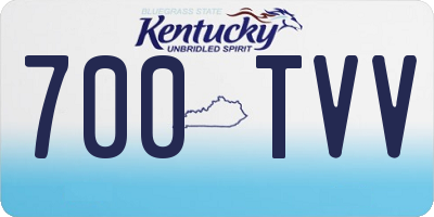 KY license plate 700TVV