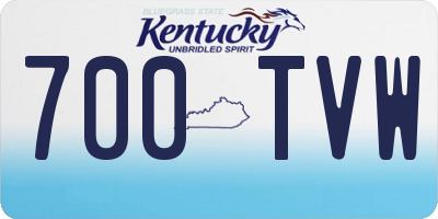 KY license plate 700TVW