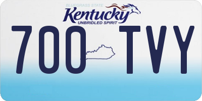 KY license plate 700TVY