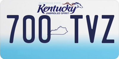 KY license plate 700TVZ