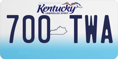 KY license plate 700TWA