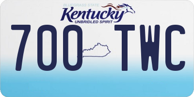 KY license plate 700TWC