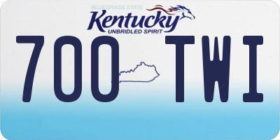 KY license plate 700TWI