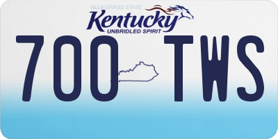 KY license plate 700TWS