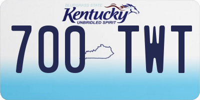 KY license plate 700TWT