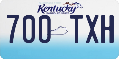 KY license plate 700TXH