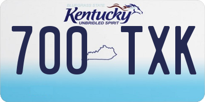 KY license plate 700TXK