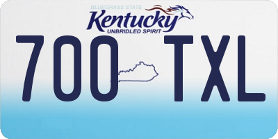 KY license plate 700TXL