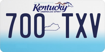 KY license plate 700TXV