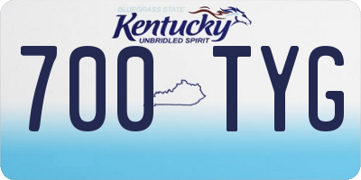 KY license plate 700TYG
