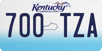 KY license plate 700TZA