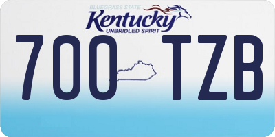 KY license plate 700TZB