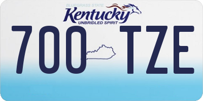 KY license plate 700TZE