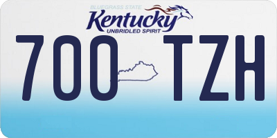 KY license plate 700TZH