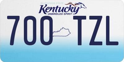 KY license plate 700TZL