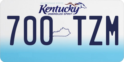 KY license plate 700TZM