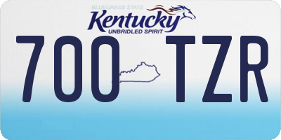 KY license plate 700TZR