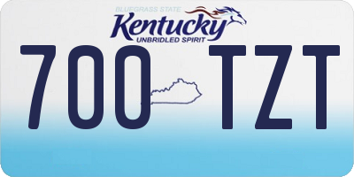 KY license plate 700TZT