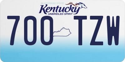KY license plate 700TZW