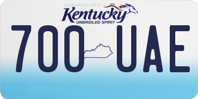 KY license plate 700UAE