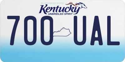 KY license plate 700UAL