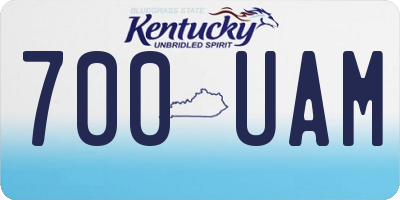 KY license plate 700UAM