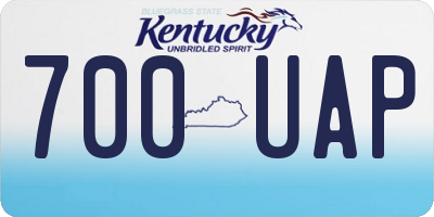 KY license plate 700UAP