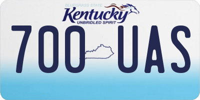 KY license plate 700UAS