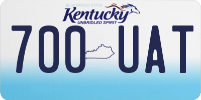 KY license plate 700UAT