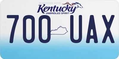 KY license plate 700UAX