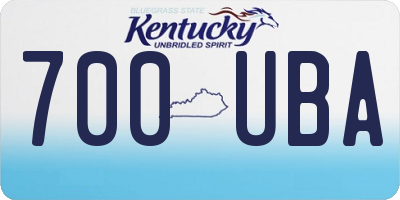 KY license plate 700UBA
