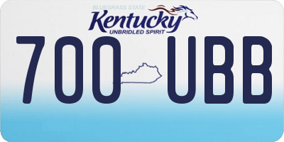 KY license plate 700UBB