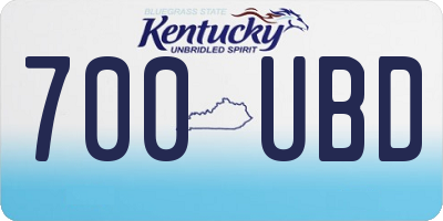KY license plate 700UBD