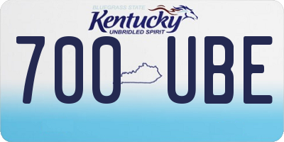 KY license plate 700UBE