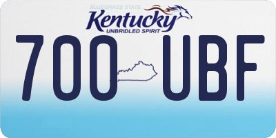 KY license plate 700UBF