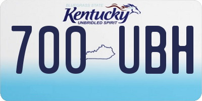 KY license plate 700UBH
