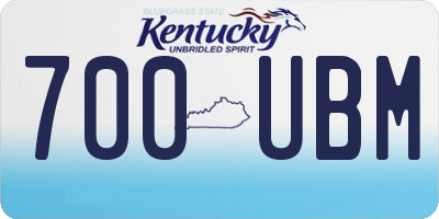 KY license plate 700UBM