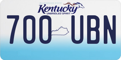 KY license plate 700UBN