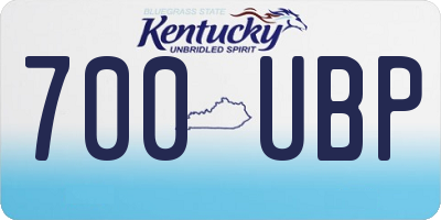 KY license plate 700UBP
