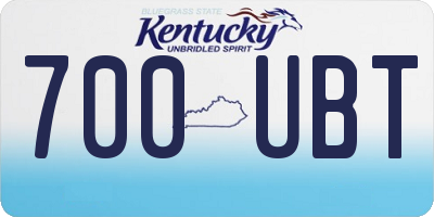KY license plate 700UBT