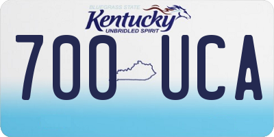 KY license plate 700UCA