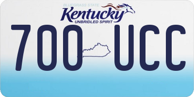KY license plate 700UCC
