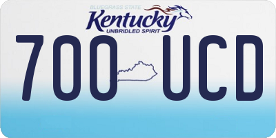 KY license plate 700UCD