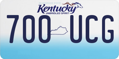 KY license plate 700UCG