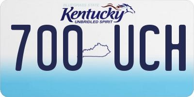 KY license plate 700UCH