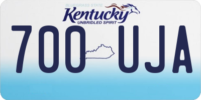 KY license plate 700UJA