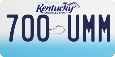 KY license plate 700UMM