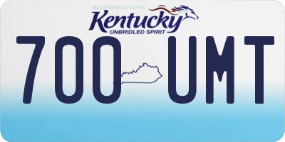KY license plate 700UMT