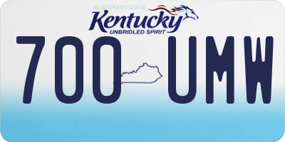 KY license plate 700UMW