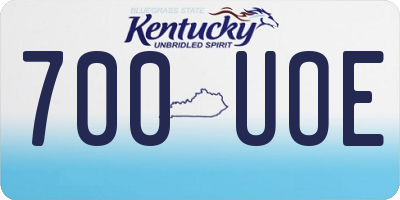 KY license plate 700UOE
